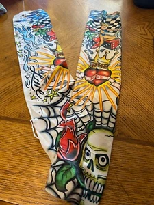 Tatoo Sleeves 1 pair Multicolor (Ride) Skulls & Dice 16" L x 3 1/2" W NWOT - Picture 1 of 1