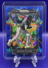 2023 Panini Prizm George Valera Cleveland Guardians BLUE ICE PARALLEL PROSPECT