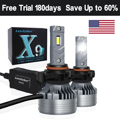 5202 LED Headlight Bulbs 6500K Super Bright LED Plug and Play,IP68 Waterproof - Image 1 of 4