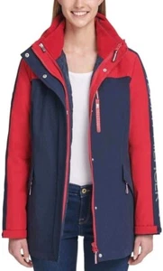 Chaqueta con capucha extraíble para mujer Tommy Hilfiger 3 en 1 para todos los sistemas climáticos talla XL - Imagen 1 de 7