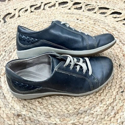 Zapatos Oxford AETREX Dana Cuero Ortopédicos Azul Marino Con Cordones Cómodos Alivio del Dolor en los Pie Foto 1 de 4