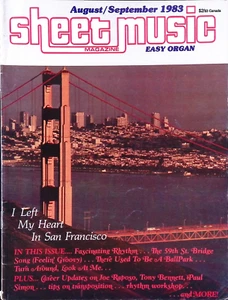 Sheet Music Magazine AUG SEP 1983 Easy Organ I Left My Heart in San Francisco - Imagen 1 de 8