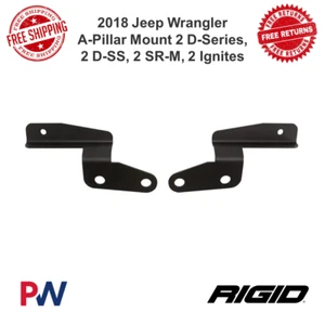 Rigid Industries 41659 | A-Pillar Mount 2 D-Series For 2018 Jeep Wrangler JL - Picture 1 of 12
