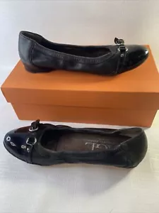 AGL Attilio Giusti Leombruni Ballet Flats Shoes Leather Black size 9 - Picture 1 of 7