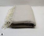 H&M Home Beige Tassel Throw Blanket 51x67 Home Decor Bedding