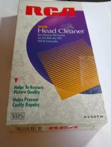 RCA VHS VCR Video Head Cleaner Tape Non-Abrasive Wet System AV009W FLAW - Picture 1 of 6