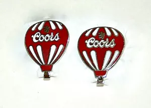 2 Vintage NOS 1980er Coors Bier Brauteam Ballonfahrt Heißluftballon Anstecknadel - Bild 1 von 2