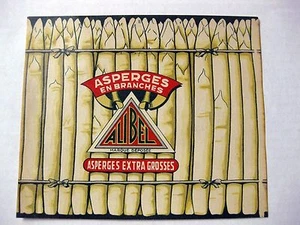 1950s European Asparagus Crate Box Label - Picture 1 of 1