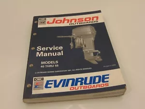 1992 Evinrude Johnson Outboard 25D 40 45 48 50 55 HP Service Repair Shop Manual - Picture 1 of 4