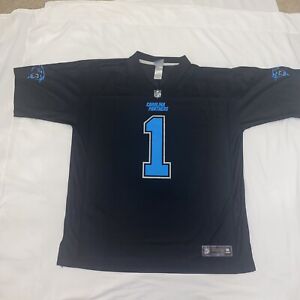 NFL Pro Line Cam Newton Carolina Panthers Blacked Out Clean Jersey Mens Size XL