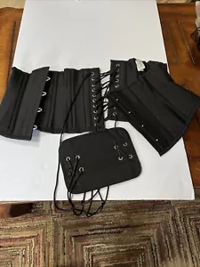 SHAPERX NUOVO SENZA ETICHETTE corsetto allenamento donna XL doppio acciaio vita ossonata nero - Foto 1 di 5