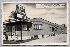 Postal J13 Ruth’s Motel Tourist Court Mormon Temple Salt Lake City Utah UT - Imagen 1 de 3