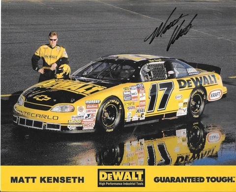 Matt Kenseth NASCAR Racing Hand Signed Postcard Photo 1999 Rookie 8x10 Cover