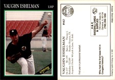Vaughn Eshelman 1991 A&R Kane County Cougars #NNO Card *AutographDen*