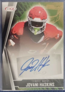 Jovani Haskins - 2022 SAGE Auto - Rutgers - Picture 1 of 2