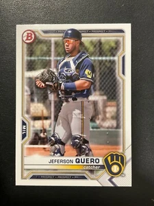 Jeferson Quero 2021 Bowman Draft Prospect Card# BD-183 Brewers - Picture 1 of 2