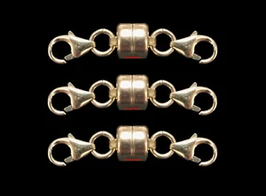 (3) 5,5 mm Gelb 14k Gold GEFÜLLT STARKE MAGNETISCHE SCHLIESSE 24 mm Extender 8 mm Hummer - Bild 1 von 4