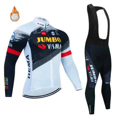 Winter Cycling Clothing Sports Set Jersey Mtb Men's Suit Bike Costume Bib - Image 1 of 4