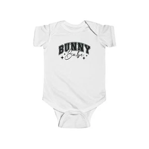 Bunny Babe Easter Baby Bodysuit – Infant Fine Jersey One-Piece - Picture 1 of 9