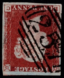1841 1d Red HC Crisp 257 Dorking Rich Shade Superb Used - Picture 1 of 2