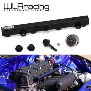 PQY K Series Fuel Rail Kit w/ Gauge For 01-06 Honda Civic K20 K24 Acura RSX PRB - Picture 1 of 13