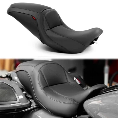 2-Up Seat 1-Piece Support Backrest Pad For Harley Electra Glide FLHT FLHTC 97-07 Foto 1 de 4