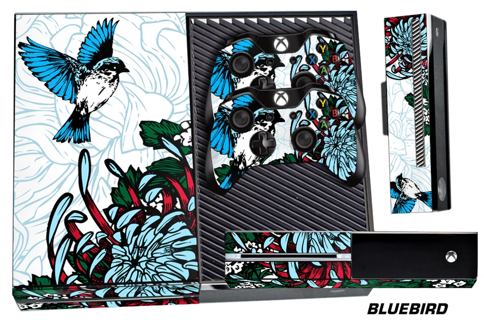 Skin for XBOX ONE 1 Console 2 Controller Graphics Sticker Wraps Decal BLUEBIRD - Image 1 of 1