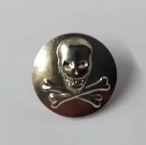 Skull & Crossbones Flat Rig Back Blazer Buttons London Button & Badge Company  - Picture 1 of 2