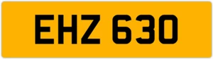 EHZ 630 E 3x3 DATELESS PRIVATE NUMBER PLATE EM EMM EMMA EVE EVA EUAN ERIC ELA ED - Picture 1 of 1