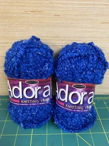 LOT OF 2 NEW SKEINS SULLIVAN ADORA YARN - Deep Sea COLOR 44 Yards Each - Picture 1 of 6