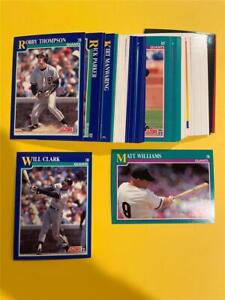 1991 Score San Francisco Giants Team Set With Rookie Traded 46 Cards