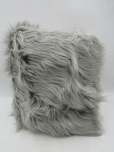 Pottery Barn Teen Himalayan Faux Fur Throw Blanket 45x 60" Himilayan Gray #9790W - Picture 1 of 2