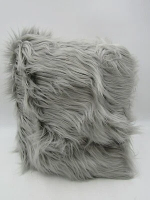 Pottery Barn Teen Himalayan Faux Fur Throw Blanket 45x 60" Himilayan Gray #9790W - Image 1 of 2