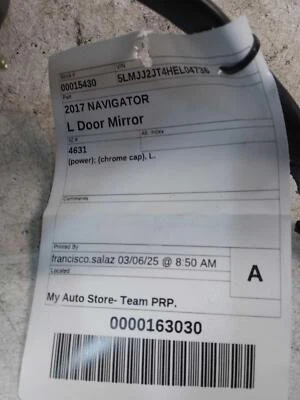 Used Left Door Mirror fits: 2017 Lincoln Navigator power chrome cap Left Grade B Foto 1 de 4