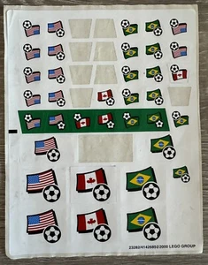 LEGO Sports - Soccer - Country sticker sheet - Brazil Canada United States - Picture 1 of 1