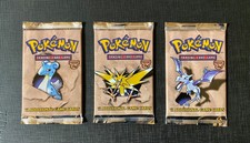 (X3) Pokemon English Booster Pack Fossil Set Factory Sealed - Art Set