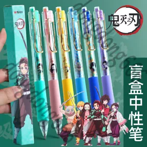 Bolígrafo rodillo de 0,5 mm de anime Super School Office 6 piezas Demon Slayer bolígrafo tinta de gel - Imagen 1 de 5