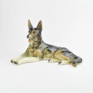 Cortendorf 2303 A - ceramica - pastore tedesco - sdraiato - cane - figura - Foto 1 di 6