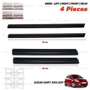 Juego de cinturones de puerta de viaje de clima interior de 4 puertas para Suzuki Swift 1,2 L GL GLX 2012 2017 - Imagen 1 de 10