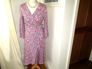Kettlewell Pink Paisley Wrap Dress Size M edium NEW - Picture 1 of 7