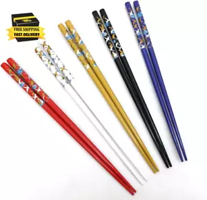 , Bamboo Chopsticks Reusable Japanese Chinese Korean Wood Chop Sticks Hair Stick - Picture 1 of 8