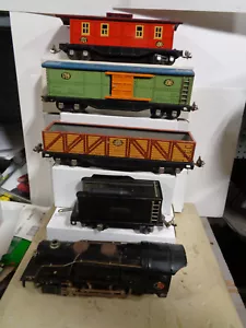 PREWAR LIONEL O GAUGE SET 259E LOCO,261T TENDER,CARS 1717,1719 & 1722 - Picture 1 of 12