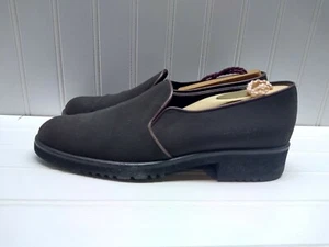 Cole Haan Lizzie Brown Micro Fabric Slip on Loafer Pump Women Shoes 8AA 39 Italy - Picture 1 of 7