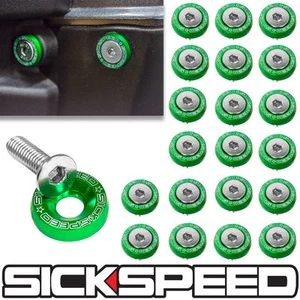 GREEN 24PC FULL DRESS UP SET/KIT WASHERS/BOLTS FOR ATV UTV BODY SIDE BY SIDE Q1 - Picture 1 of 1