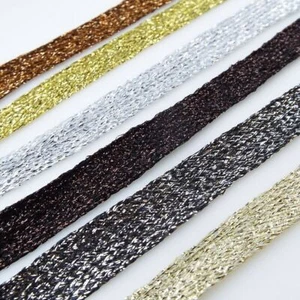 6 METALLIC 5mm 10mm Braided Glitter Braid Ribbon Christmas Costume 1 2 4 8m+ 109 - Picture 1 of 19