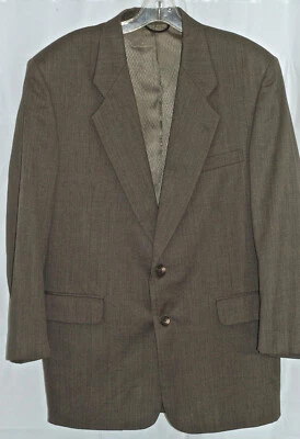 Fioravanti 柔软运动西装夹克外套 2 按钮灰褐色/棕色 44? 请阅读 — 第 1/4 张图片