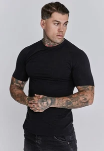 SikSilk Mens Black Smart T-Shirt Medium - Picture 1 of 5