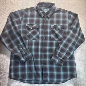 Dixxon Flannel Co The Diamond Herren XXL blau schwarz Knopfleiste Vorfalte - Bild 1 von 9