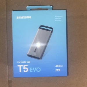 Samsung T5 EVO 2TB Portable External Solid State Drive (MU-PM2T0G) - Sealed! - Afbeelding 1 van 2