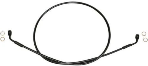 Kit de línea de freno delantera Magnum XR recubierta negra de acero inoxidable con accesorios negros - 52 pulgadas Foto 1 de 3